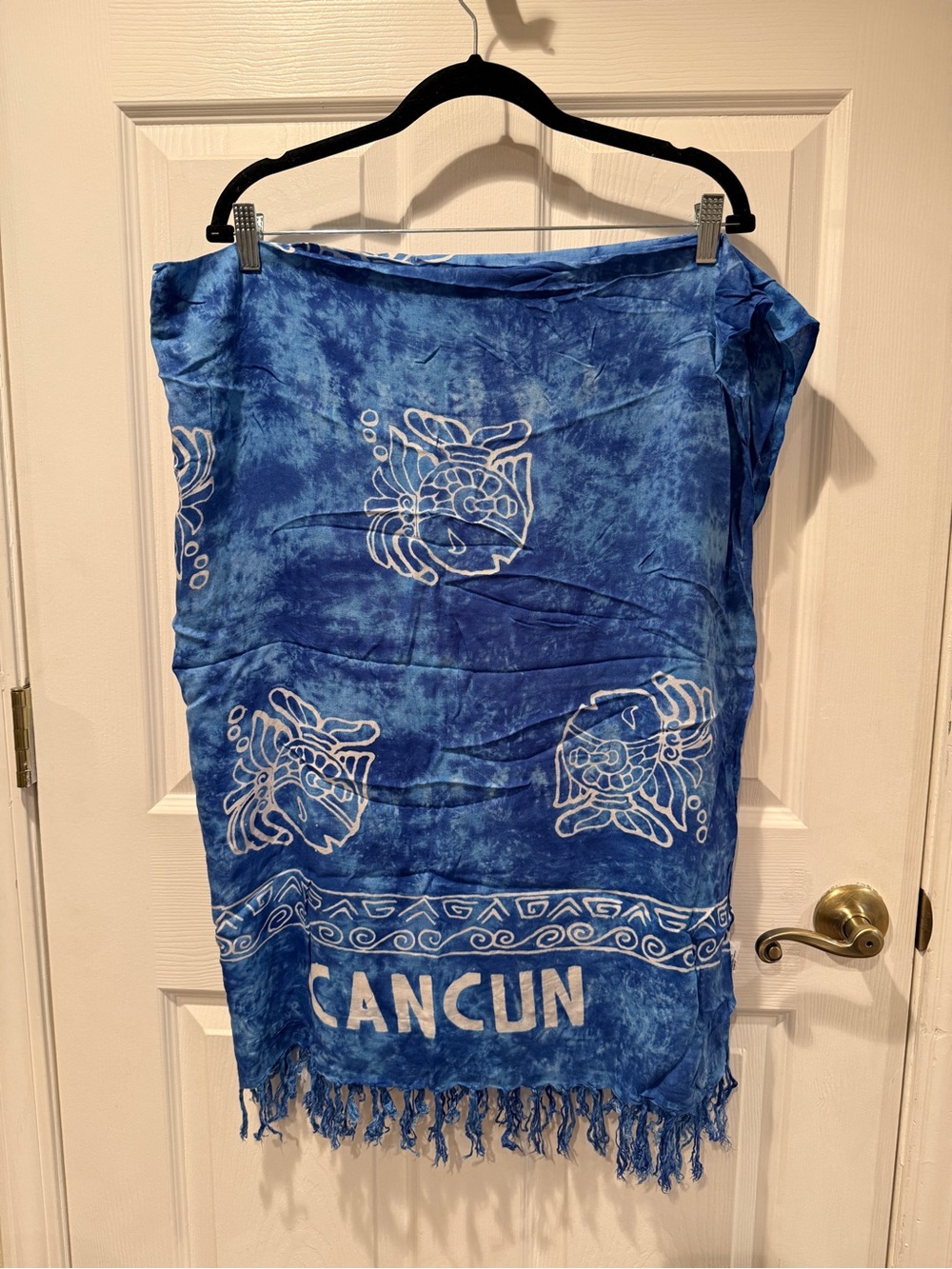 Blue Cancun Beach Sarong Wrap (Approx. 57x46”)